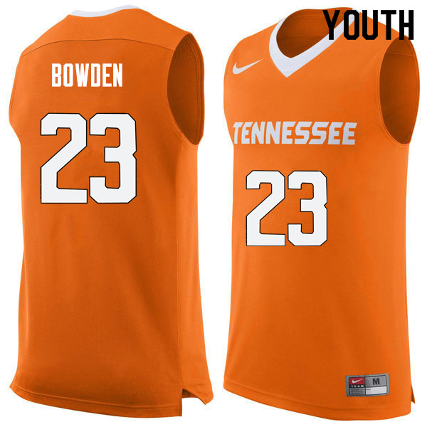 Youth #23 Jordan Bowden Tennessee Volunteers College Basketball Jerseys Sale-Orange